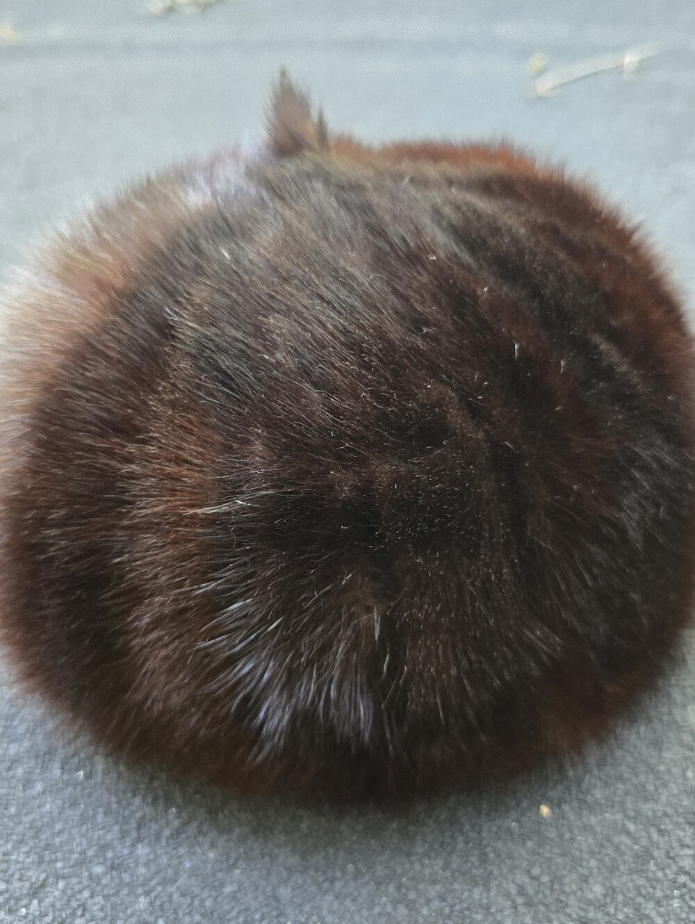 Vintage Chocolate Mink Acorn Cap Hat Russian Style - Picture 2 of 9